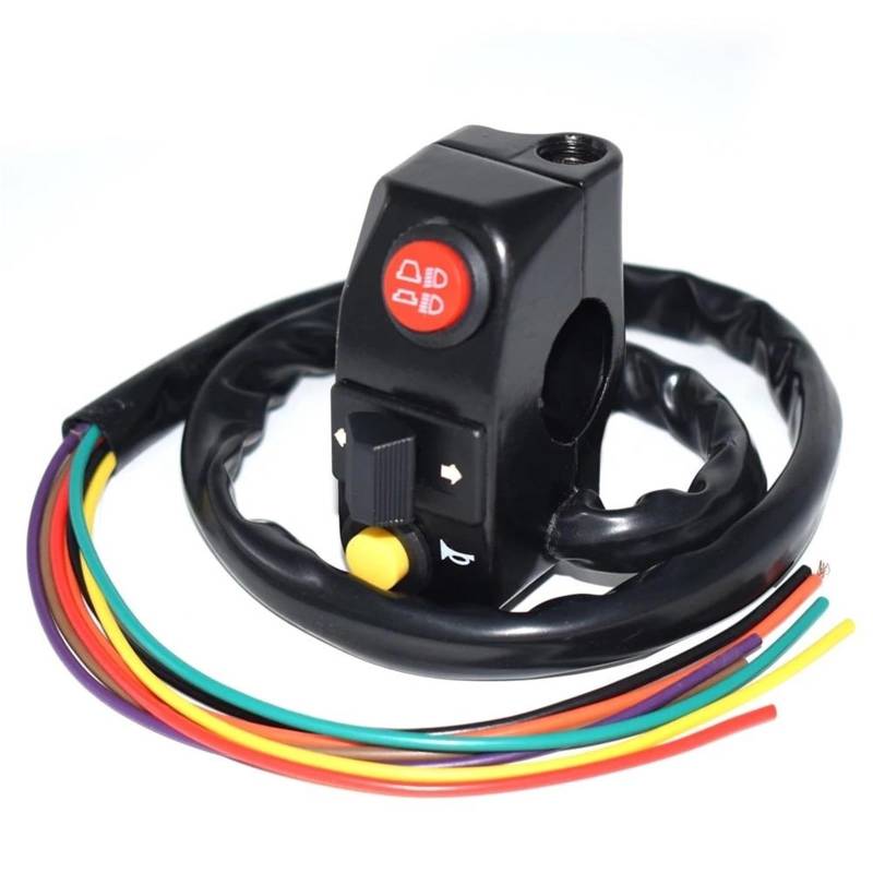 JIOEWS Motorrad Schalter Control Universal 7/8 "Aluminium Motorrad Lenker Halterung Schalter Horn Elektronische Blinker Licht Schalter Für YA&MA&HA Griffschalter Motorrad von JIOEWS