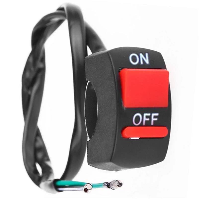 JIOEWS Motorrad Schalter Control Universal-Lenker-Motorrad-Schalter EIN-AUS-Taste Angel Eyes Lichtschalter Schalterelement von JIOEWS