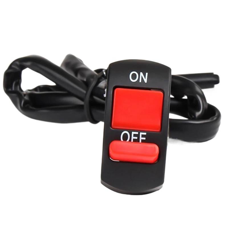 JIOEWS Motorrad Schalter Control Universal Motorrad Lenker Flammendurchschlag Schalter AUF Off Taste Für Moto DC12V/10A Für F800GS F800GT R1200GS Griffschalter Motorrad von JIOEWS
