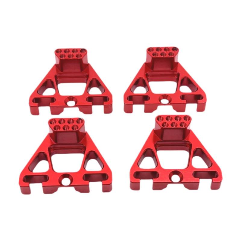 JISADER 4X 1/10 RC Stoßdämpfer Halterung Zubehör Hohe Leistung Teile Leichte Professionelle Vorne Hinten Ersetzen, Rot von JISADER