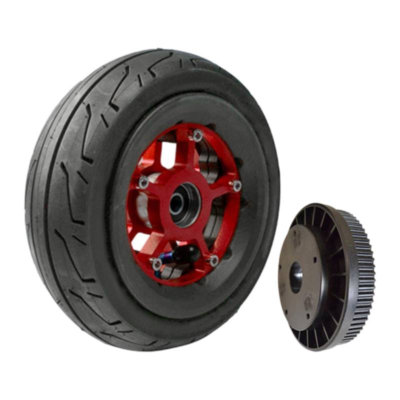 JISADER Scooter -Reifen -Skateboard -Wheel -Männer Frauen Ersatzteile vielseitig, einfach zu installieren, um Roller -Rad Hub -Reifen zu installieren, Rotes Hinterrad von JISADER