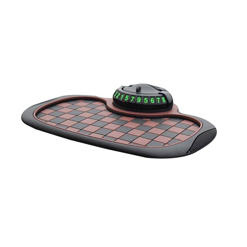 JITNGM Auto Interieur Armaturenbrettmatte Mit Multifunktionalem Telefonhalterständer Und Parknummer Temporäres Parkschild Pad Anzeigen von JITNGM