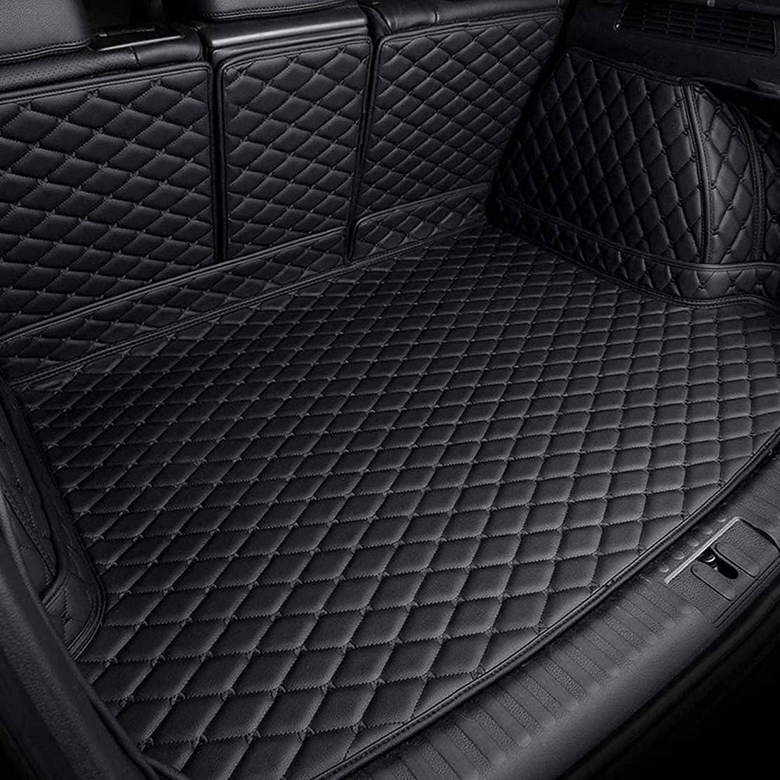 Auto Kofferraumwanne Leder Kofferraummatte für BMW X5 F15 2014-2018(5seats), wasserdicht Kratzfest rutschfest Kofferraum Schutzmatten,A-All Black von JITONA