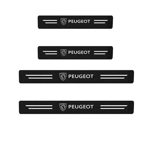 4 Stück Auto Einstiegsleisten Schutz für Peugeot 2008 II Active/2008 GT/2008 Active Business 2019-2024,Auto Carbon Fiber Einstiegsleisten Schutz Leisten Türschweller Türschweller Aufkleber von JIYIFAN