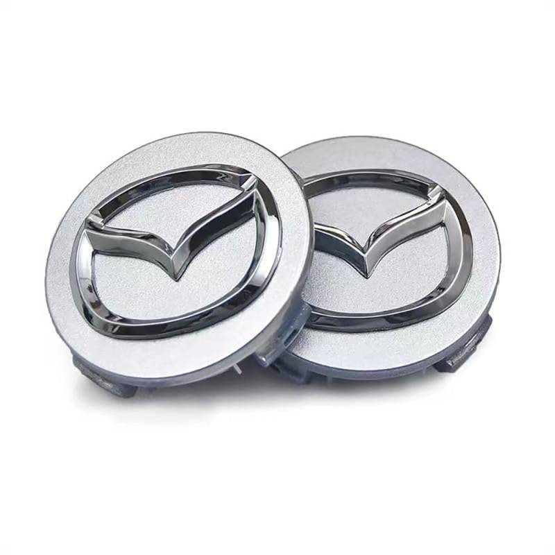 4 Stück Radnabenabdeckung für Ma-zda MX-5 MX 5 MX5 56mm, Felgenabdeckung für Autofelgen für Dekoration von Automobilen Rad Autozubehör,B von JIYIFAN