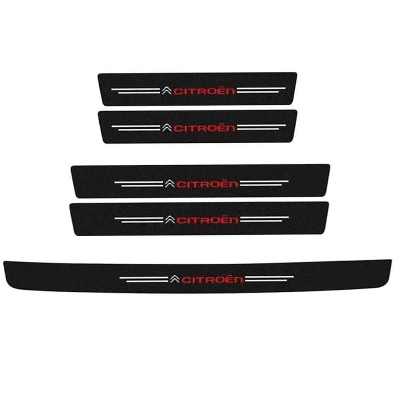 5 Stück Auto Einstiegsleisten Schutz für Citroen C4 Cactus 2014-2017, Auto Einstiegsleisten Aufkleber Anti Scratch Türschweller Schutz Leisten Auto Zubehör,B von JIYIFAN