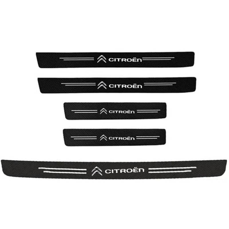 5 Stück Auto Einstiegsleisten Schutz für Citroen C4 Cactus 2014-2017, Auto Einstiegsleisten Aufkleber Anti Scratch Türschweller Schutz Leisten Auto Zubehör,C von JIYIFAN