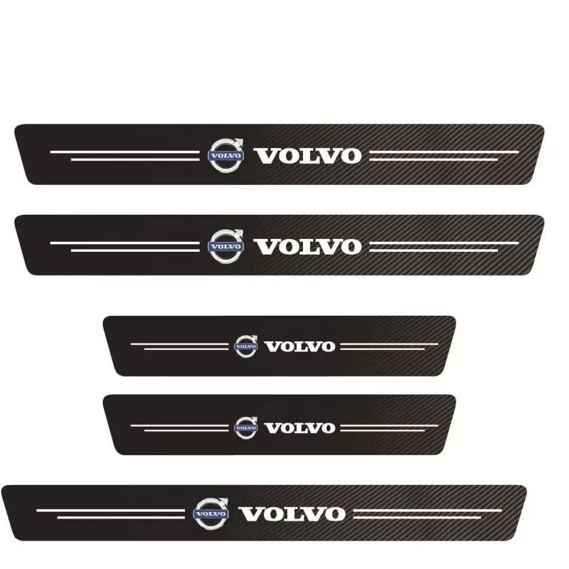 5 Stück Auto Einstiegsleisten Schutz für Volvo V60 I Cross Country 2015-2018, Auto Einstiegsleisten Aufkleber Anti Scratch Türschweller Schutz Leisten Auto Zubehör von JIYIFAN