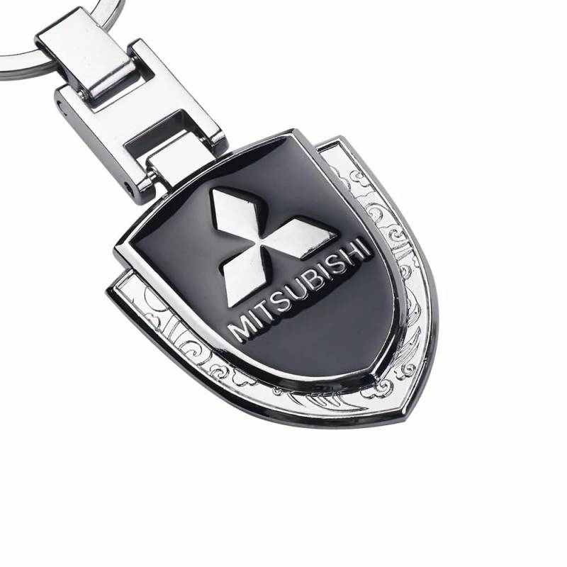 Auto Schlüsselanhänger für Mitsubishi L200 Ⅳ Double Cab 2010-2015, Schlüsselanhänger mit dem Logo für Auto Individuell als Geschenk Für Autofans,Silver von JIYIFAN