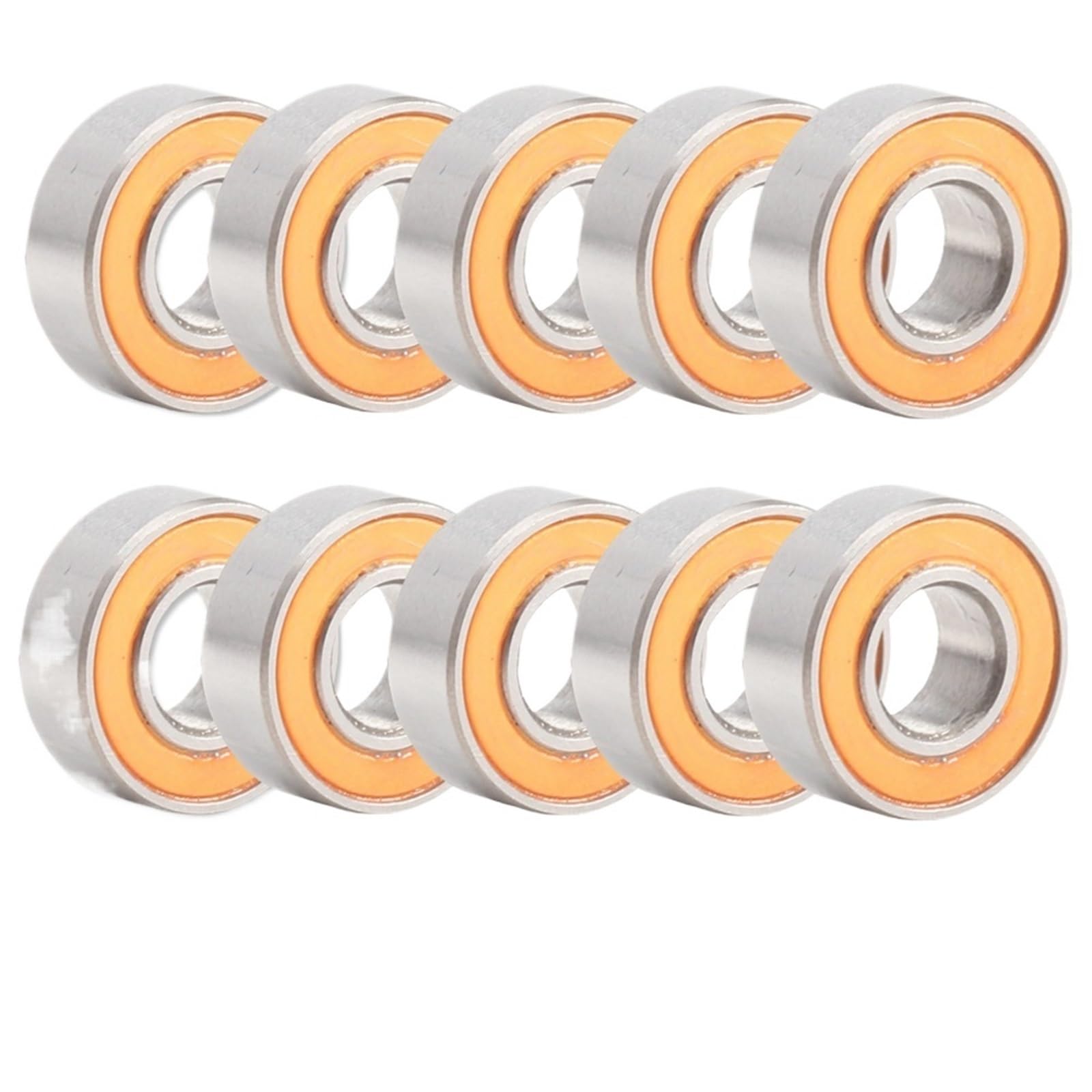 JJCFGRDM MR105RS Lager ABEC-3 (10 STÜCK) 5X10X4 mm Miniatur MR105-2RS Kugellager Orange Versiegelt MR105 2RS von JJCFGRDM
