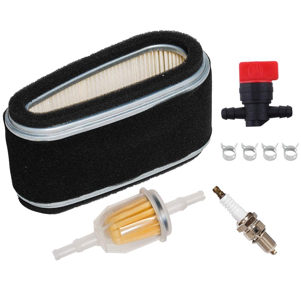JJDD Carkio 11013-2110 Luftfilter mit Vorfilter Zündkerze Kraftstofffilter Absperrventil Tune Up Kit für Kawasaki FC400V FC420V 14 PS 4-Zyklus Motor Rasenmäher Motor Wartungskit JJDD Carkio 11013-2110 Luftfilter mit Vorfilter Zündkerze Kraftstofffilter Absperrventil Tune Up Kit für Kawasaki FC400V FC420V 14 PS 4-Zyklus Motor Rasenmäher Motor Wartungskit von Carkio