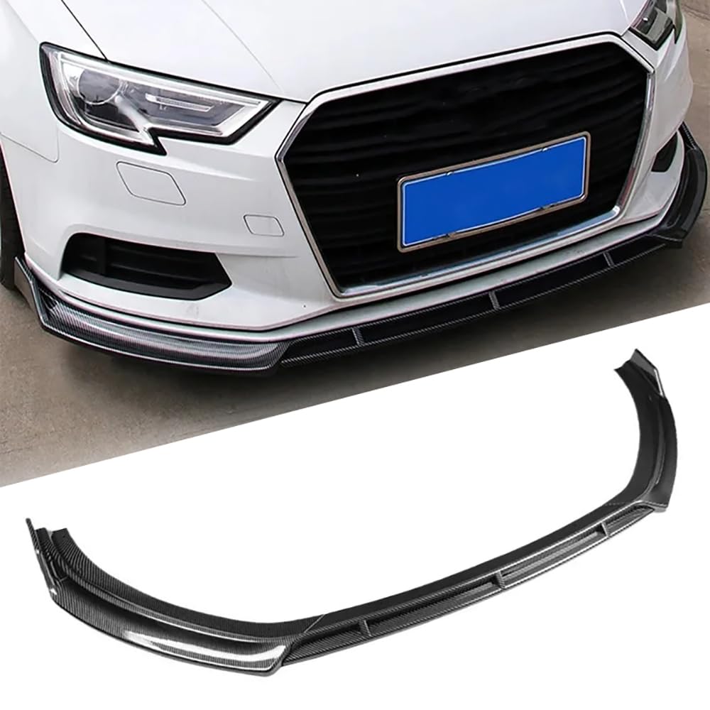 Auto Front Stoßstange Kinn Lippe Spoiler für Audi A3 8V Limousine Standard Edition 2017 2018 2019 2020 nicht für S-Line Auto Exterieur Zubehör Körper Kit,Carbon Fiber Look Auto Front Stoßstange Kinn Lippe Spoiler für Audi A3 8V Limousine Standard Edition 2017 2018 2019 2020 nicht für S-Line Auto Exterieur Zubehör Körper Kit,Carbon Fiber Look von JJKZZ