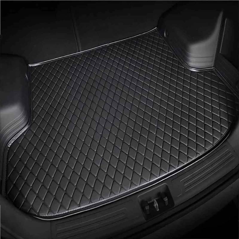 Premium Auto Kofferraummatte FüR Toyota Corolla Touring Sports 2019-2023, Custom Leder Kofferraumwanne Kofferraum Cargo Teppich Wasserdicht Schutzmatte ZubehöR,Black von JJNIENUS