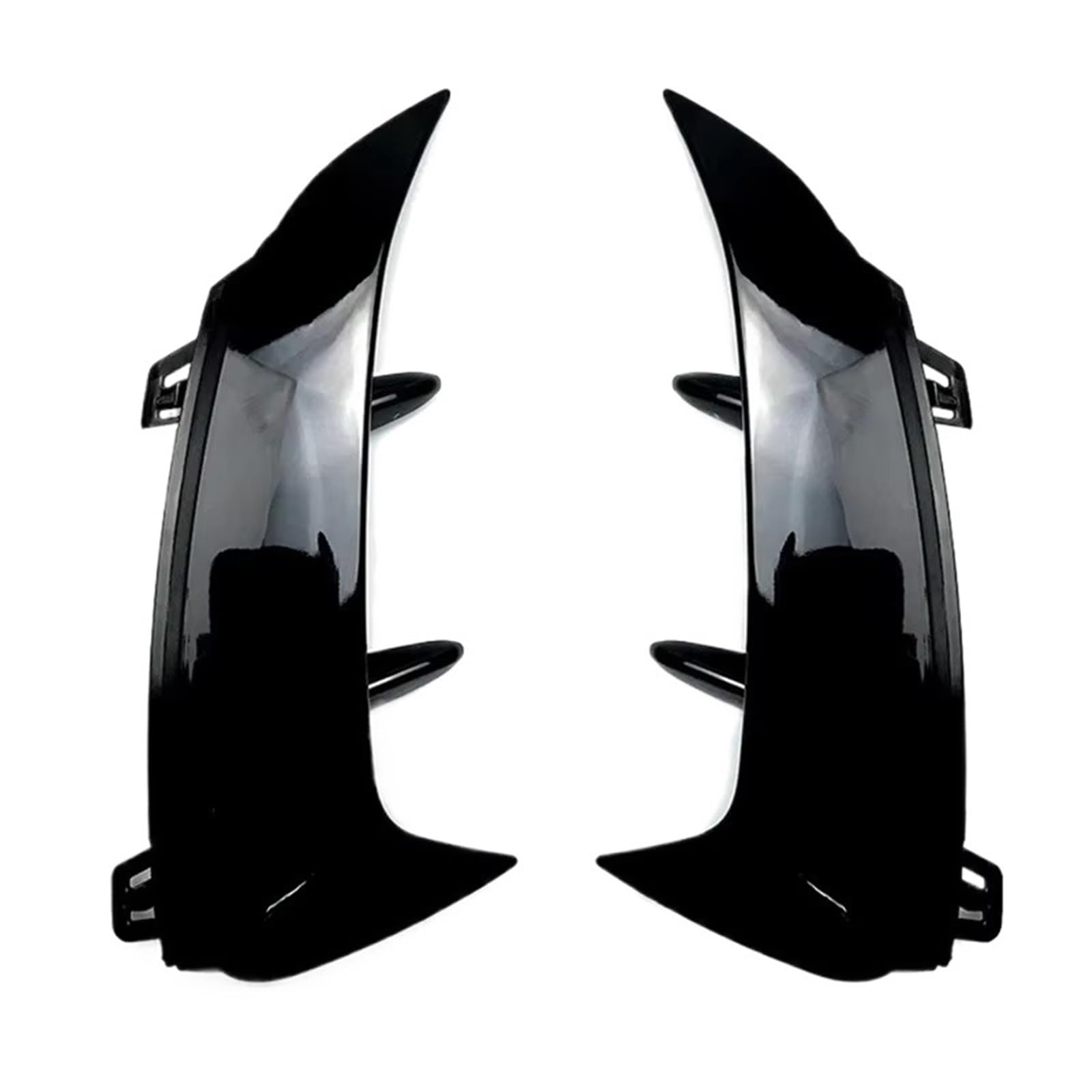 JJRFVBGT Auto Kofferraumspoiler Kompatibel Mit Benz Für W177 A45 A35 A180 A200 A220 Für AMG Auto Heckstoßstange Spoiler Seite Canard Air Vent Cover Styling Dekoration(Gloss Black) von JJRFVBGT