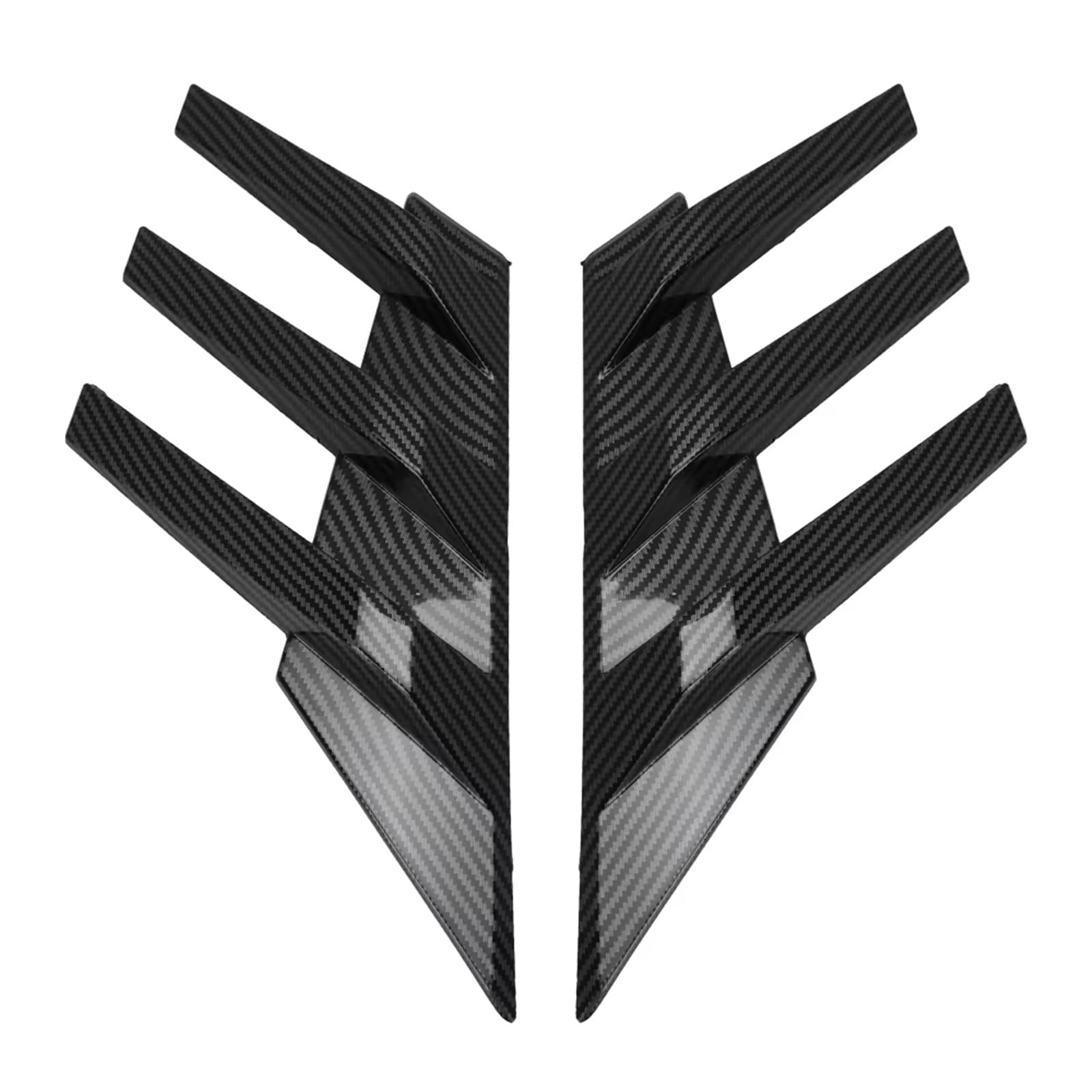 JJRFVBGT Auto Kofferraumspoiler Kompatibel Mit Changan Für Uni-V 2022 2023 2 Stück Auto-Heckfenster-Seitenspoiler-Splitter-Trim Dreieck-Lamellen-Fenster-Sonnenschutz-Zubehör(Carbon Paint) von JJRFVBGT