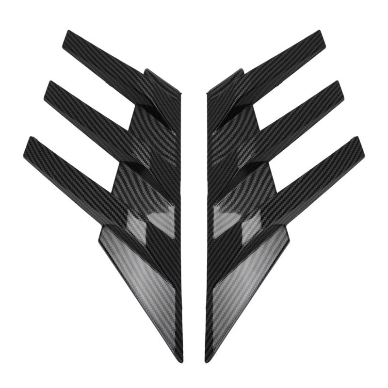JJRFVBGT Auto Kofferraumspoiler Kompatibel Mit Changan Für Uni-V 2022 2023 2 Stück Auto-Heckfenster-Seitenspoiler-Splitter-Trim Dreieck-Lamellen-Fenster-Sonnenschutz-Zubehör(Carbon Paint) von JJRFVBGT