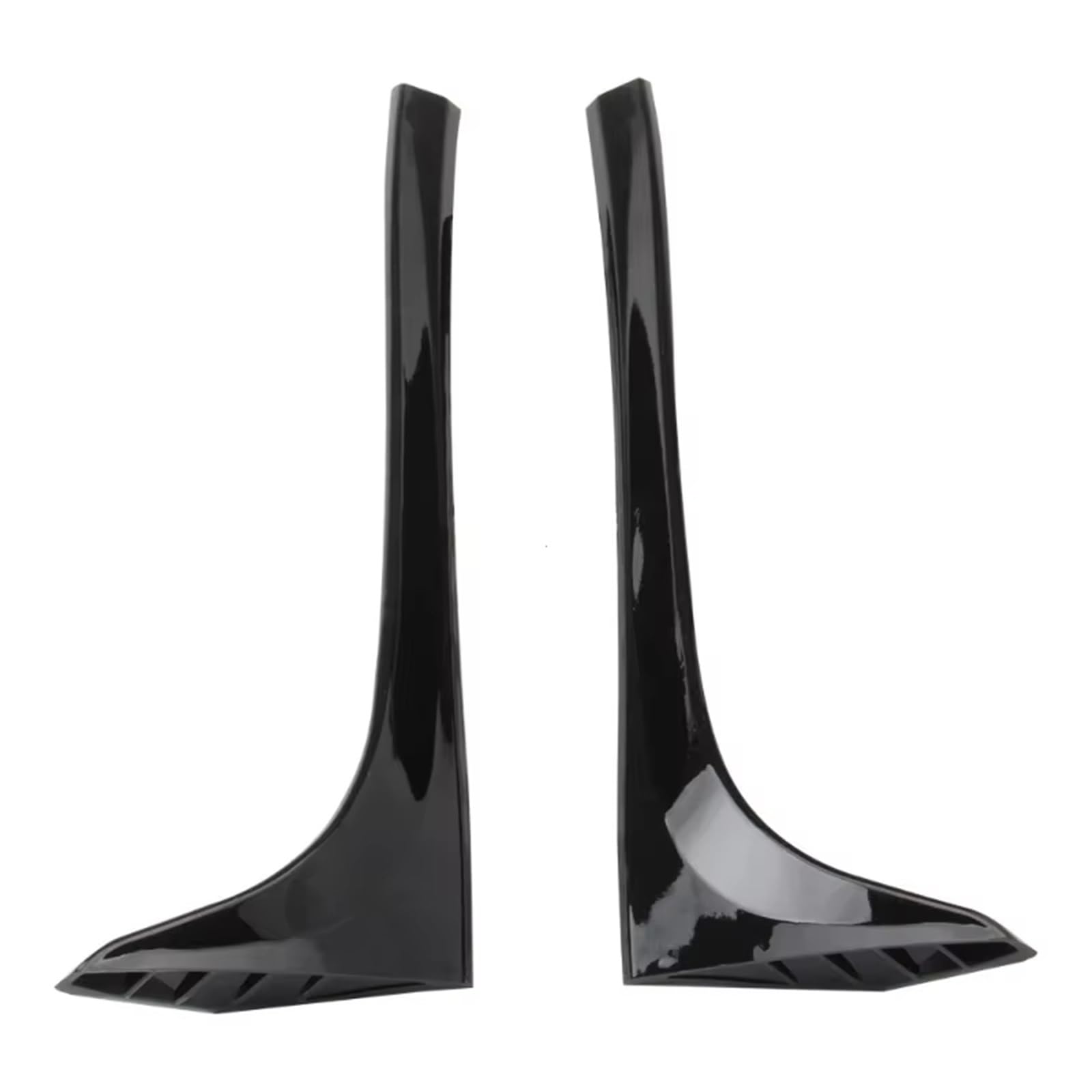 JJRFVBGT Auto Kofferraumspoiler Kompatibel Mit Vw Für Golf MK7 MK7.5 2014 2015 2016 2017 2018 2 Stück Glänzend Schwarz Heckscheibe Seitenstamm Spoiler Canard Canards Splitter Zubehör(Bright Black) von JJRFVBGT