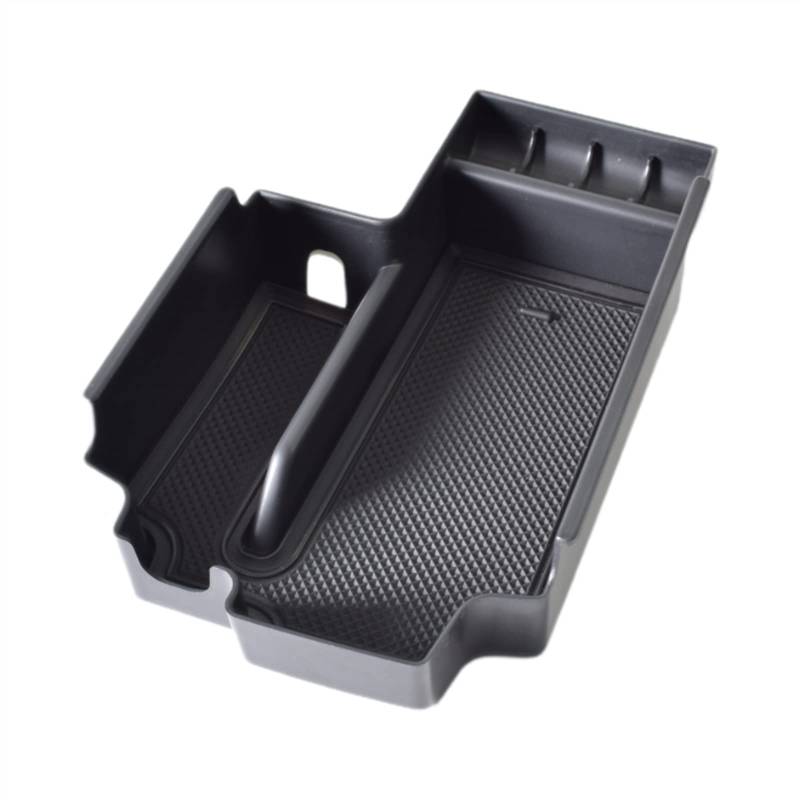 JJRFVBGT Auto-Mittelkonsolen-Organizer-Box, Kompatibel Mit 5er G30 G31 2020 2021 Armlehnen-Aufbewahrungsbox Tablett Innenzubehör Auto Zentrale Steuerung Tray(Black) von JJRFVBGT