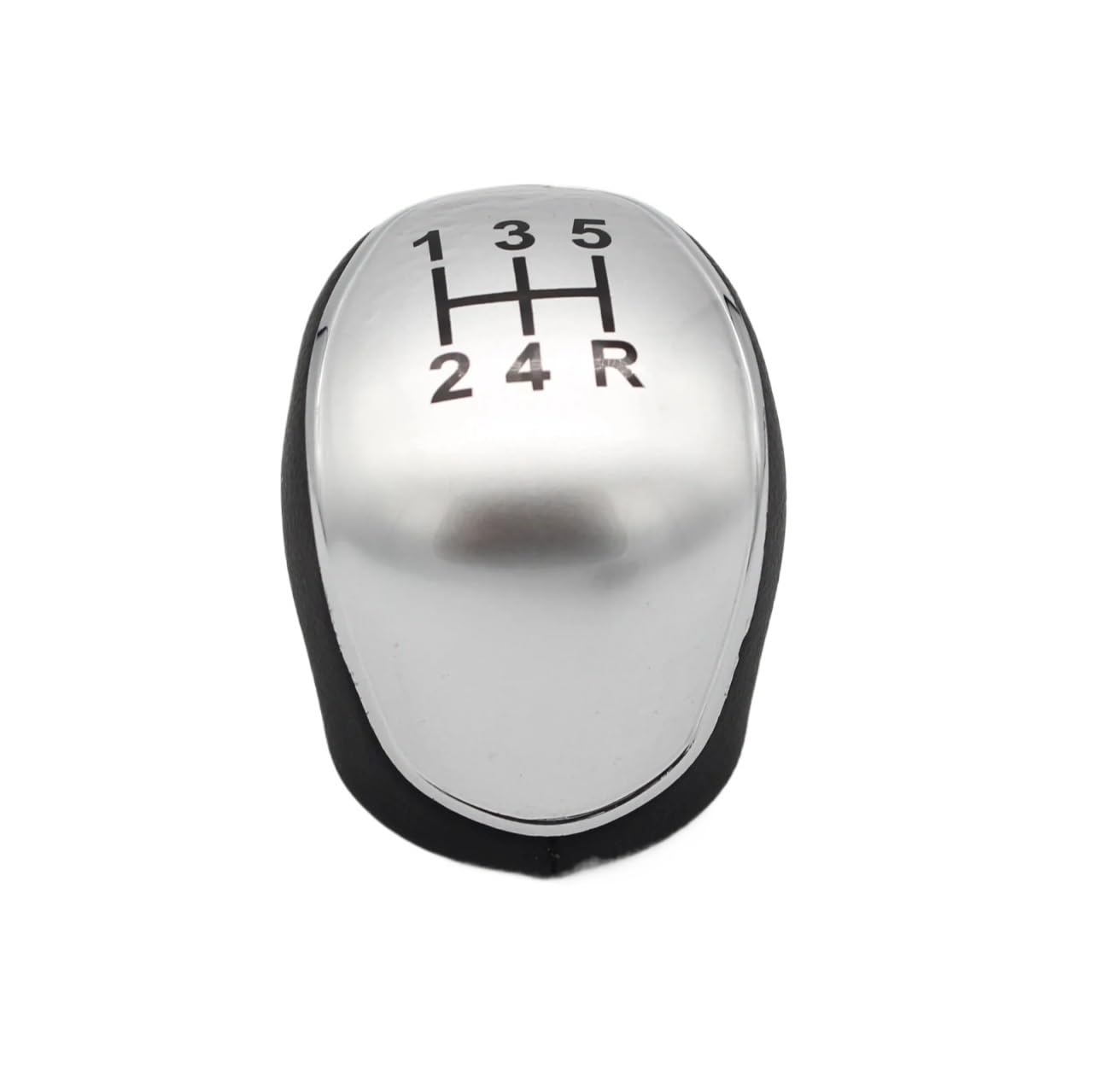 JJRFVBGT Auto Schaltknauf Hebel Kompatibel Mit Ford Für Kuga 2008–2021 Für Transit Für Connect 2013–2021 5 6-Gang-Schaltknauf Schalthebelarm Kopfball-Autozubehör(Silver,5 Speed) von JJRFVBGT