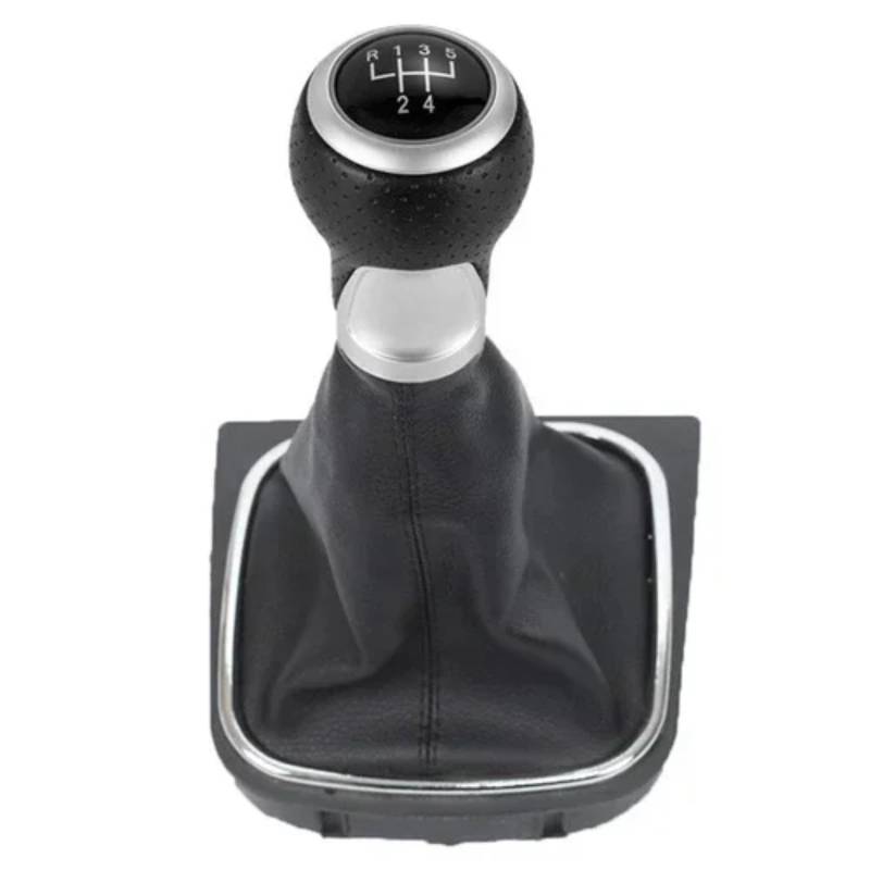 JJRFVBGT Auto Schaltknauf Hebel Kompatibel Mit VW Für Golf 5 Für J&etta MK5 2004 2005 2006 2007 2008 2009 5 6-Gang-Schaltknauf Auto-Handbuch-Handball(Black,5 Speed) von JJRFVBGT
