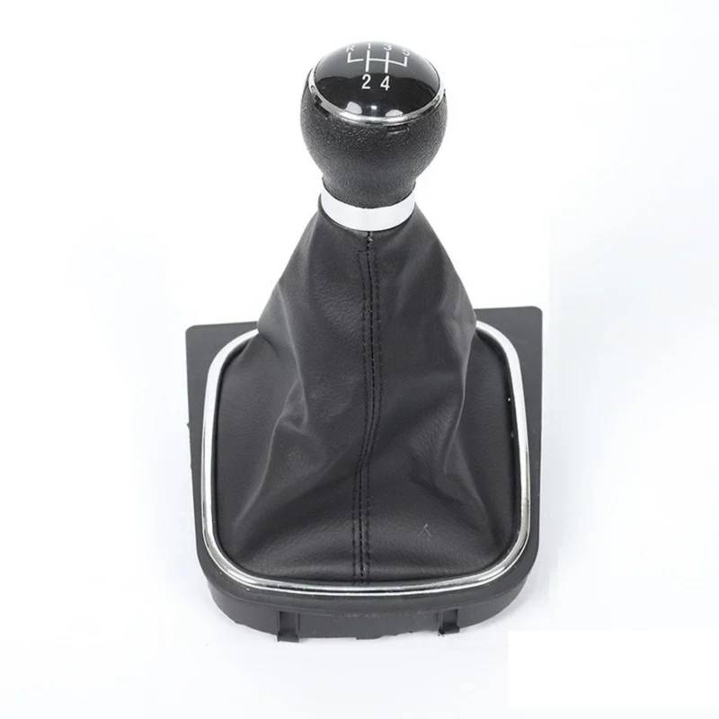 JJRFVBGT Auto Schaltknauf Hebel Kompatibel Mit VW Für Rabbit Für Golf 5 Für J&etta MK5 2004 2005 2006 2007 2008 2009 2010 5 6 Speed ​​Stick Schaltknauf Autozubehör(Black,5 Speed) von JJRFVBGT