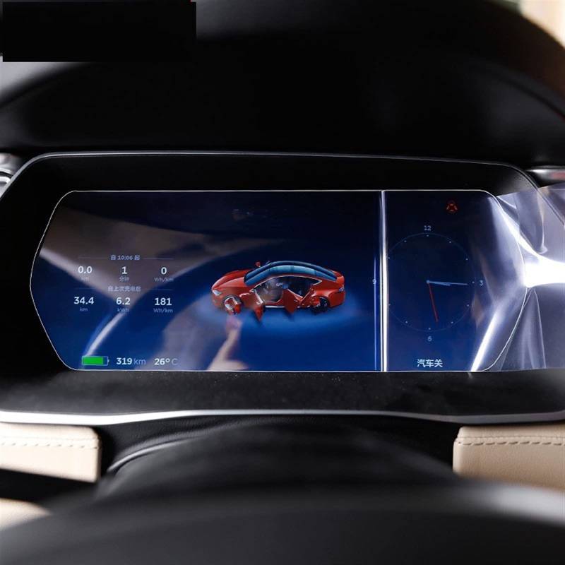 JJRFVBGT Autoinnenteile Auto-Navigations-Armaturenbrett-Displayschutzfolie Aus Gehärtetem Glas, Kompatibel Mit Tesla Für Model S 2020 2021 2022 von JJRFVBGT