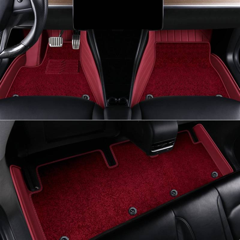 JJRFVBGT Autoinnenteile Autositzbezug Full Wrap Kissen Bodenmatte Auto Custom Sitzschutzmatten Kompatibel Mit Tesla Für Model 3 2020 2021 2022(3) von JJRFVBGT