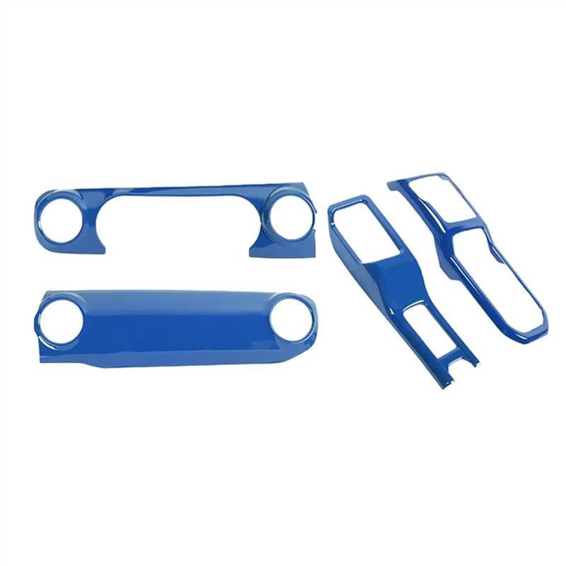 JJRFVBGT Autoinnenteile Kompatibel Mit Jeep Für Wrangler JL 2018 2019 2020 2021 2022 2023 Auto Zentrale Steuerung Dashboard-Panel 4WD Schaltbecherhalter-Dekorationsabdeckung(3) von JJRFVBGT