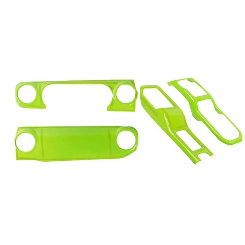 JJRFVBGT Autoinnenteile Kompatibel Mit Jeep Für Wrangler JL 2018 2019 2020 2021 2022 2023 Auto Zentrale Steuerung Dashboard-Panel 4WD Schaltbecherhalter-Dekorationsabdeckung(5) von JJRFVBGT