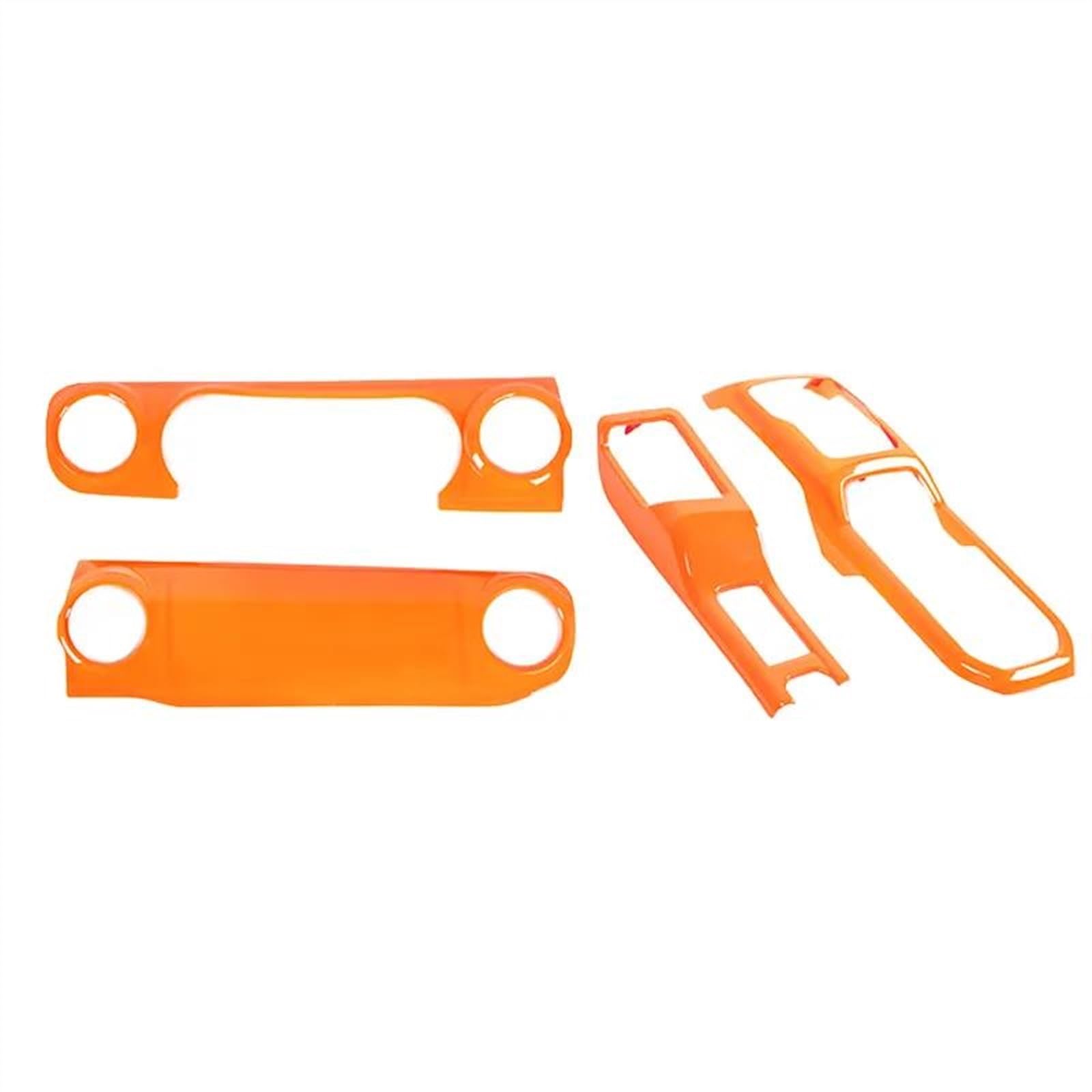 JJRFVBGT Autoinnenteile Kompatibel Mit Jeep Für Wrangler JL 2018 2019 2020 2021 2022 2023 Auto Zentrale Steuerung Dashboard-Panel 4WD Schaltbecherhalter-Dekorationsabdeckung(6) von JJRFVBGT