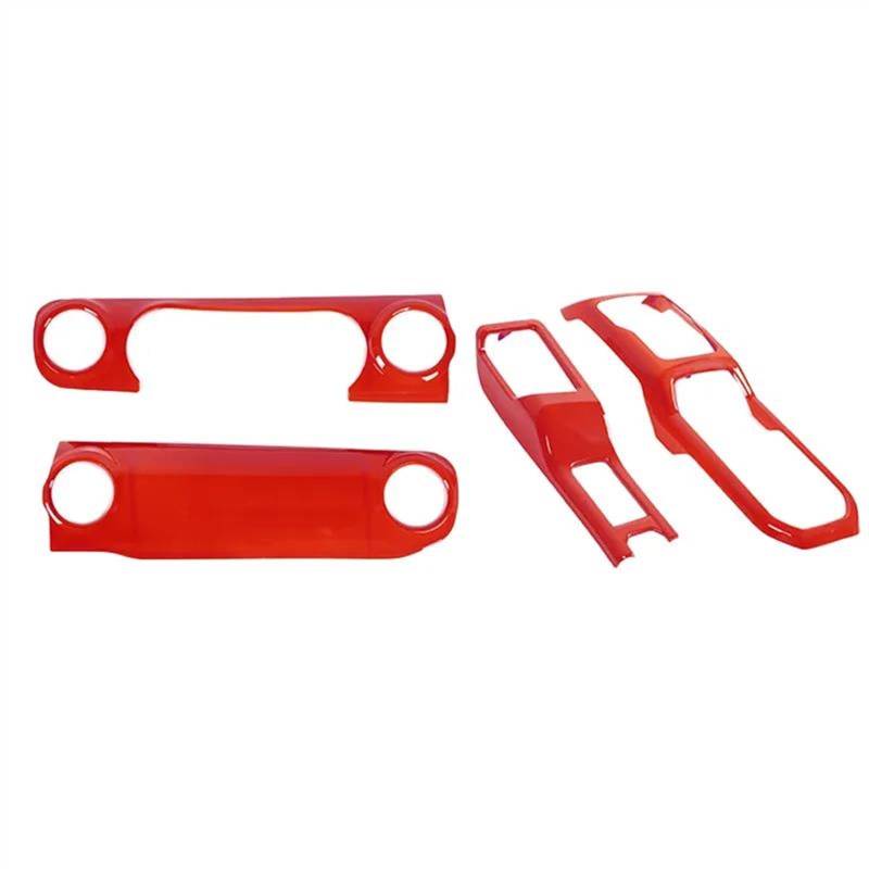 JJRFVBGT Autoinnenteile Kompatibel Mit Jeep Für Wrangler JL 2018 2019 2020 2021 2022 2023 Auto Zentrale Steuerung Dashboard-Panel 4WD Schaltbecherhalter-Dekorationsabdeckung(color1) von JJRFVBGT