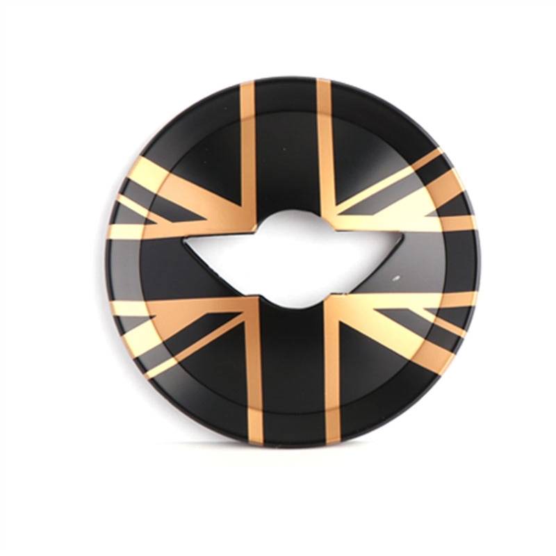 JJRFVBGT Autoinnenteile Kompatibel Mit Mini Für Cooper Für R55 R56 R58 R59 R60 Für Countryman Auto-Lenkrad-Mittelabdeckungs-Fall-Aufkleber Union Jack-Shell-Formteil-Dekorationszubehör(6) von JJRFVBGT