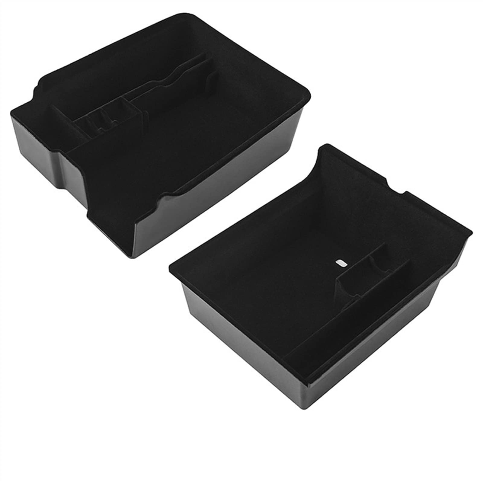JJRFVBGT Autoinnenteile Kompatibel Mit Tesla Für Model 3 2021 2022 2023 Mittelkonsole Organizer Tablett Armlehne Aufbewahrungsbox Behälterhalter(Flocking) von JJRFVBGT