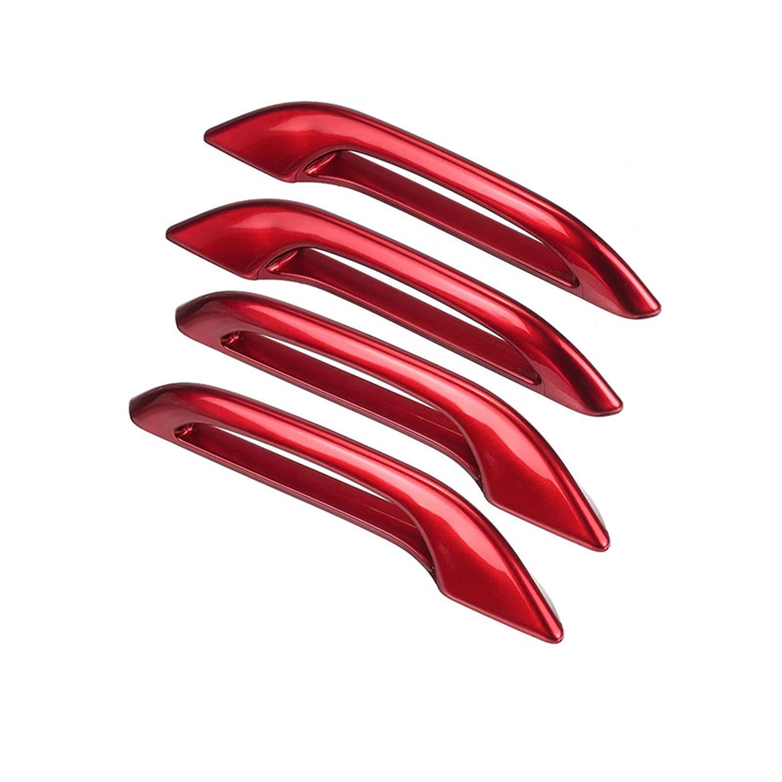 JJRFVBGT Autoinnenteile Kompatibel Mit Tesla Für Model 3 2021 2022 2023 Verklebung Türgriff Schutzrahmen Autotür Dekoration Rahmen Aufkleber(Red) von JJRFVBGT