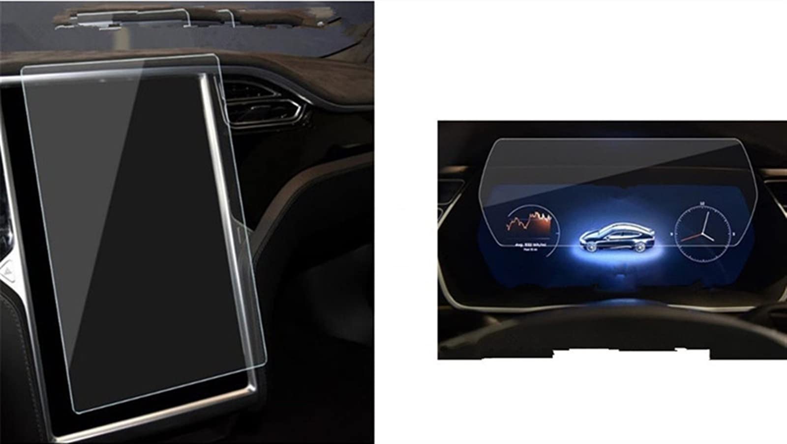 JJRFVBGT Autoinnenteile Kompatibel Mit Tesla Für Model S Zentralsteuerung Navigation Touchscreen GPS Displayschutzfolie 17 Zoll Armaturenbrett Schutzfolie(All) von JJRFVBGT