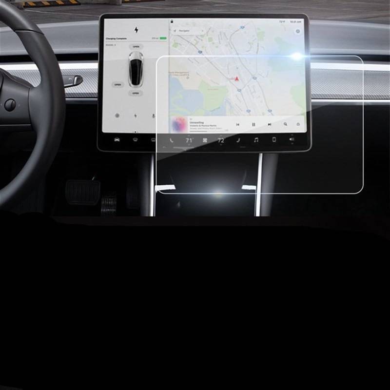 JJRFVBGT Autoinnenteile Schutzfolie Navigation Auto GPS Schutzfolie Gehärtetes Glas Kompatibel Mit Tesla Für Model Y 2021 2022 2023(HD) von JJRFVBGT