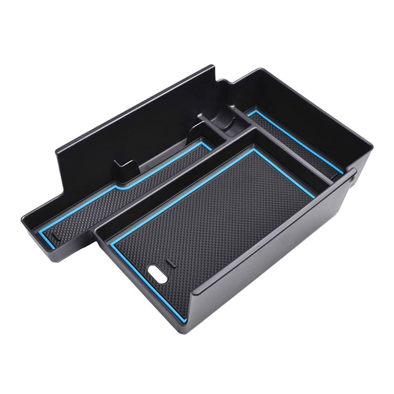 JJRFVBGT Kompatibel Mit Nissan Für Pathfinder 2022 2023 Auto Armlehne Mittelkonsole Organizer Tablett Kompatibles Zubehör Aufbewahrungsbox Auto Zentrale Steuerung Tray(Blue) von JJRFVBGT
