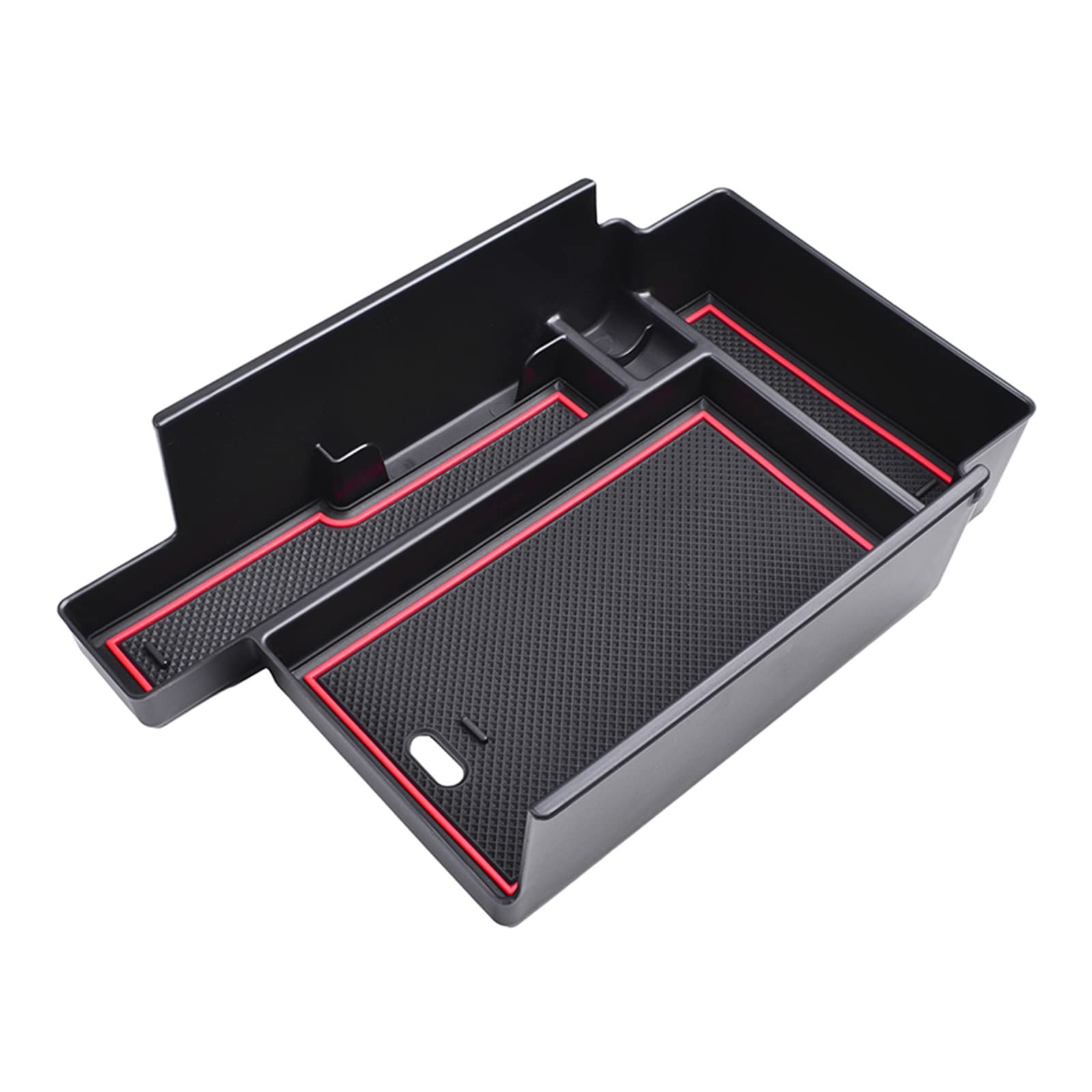 JJRFVBGT Kompatibel Mit Nissan Für Pathfinder 2022 2023 Auto Armlehne Mittelkonsole Organizer Tablett Kompatibles Zubehör Aufbewahrungsbox Auto Zentrale Steuerung Tray(Red) von JJRFVBGT