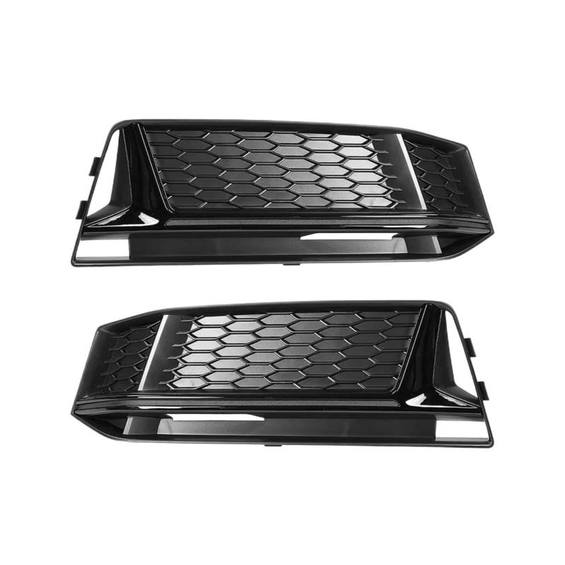 JJRFVBGT Nebelscheinwerfer Blende Kompatibel Mit A4 B9 Für SLine 2016–2018 Nebelscheinwerfergitter Nebelscheinwerferrahmen Stoßstange Wabengitter Unteres Gitter Kühlergrill Auto 8W0807681K 8W0807682K von JJRFVBGT