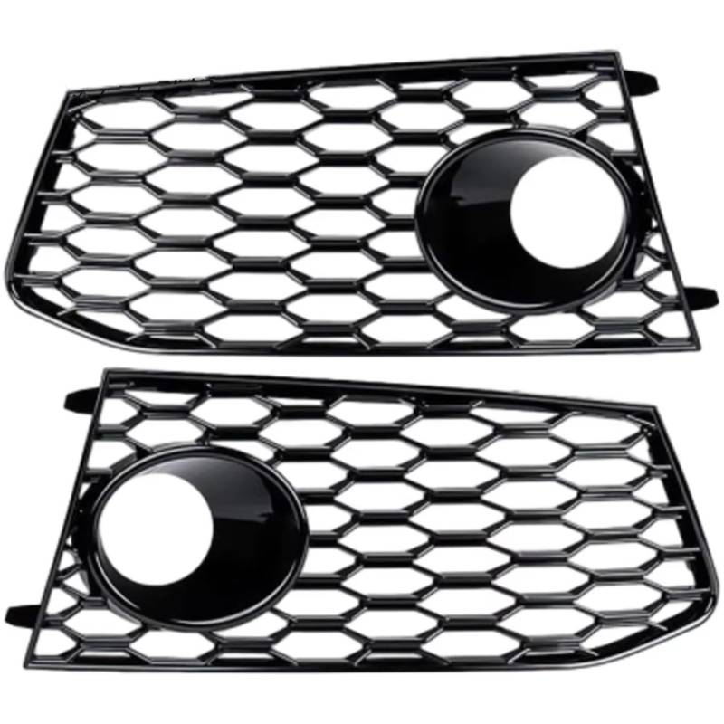 JJRFVBGT Nebelscheinwerfer Blende Kompatibel Mit RS7 2014 2015 2016 2017 2018, 2 Stück, Frontstoßstange, Nebelscheinwerfer, Unterer Kühlergrill, Wabengitter-Grill, 4G8807681G, 4G8807682G von JJRFVBGT