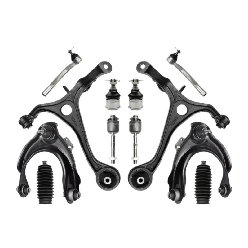 JJRFVBGT Querlenker Vorderachse Kompatibel Mit Accord V6 3.0L 2003 2004 2005 Vorderer Oberer Unterer Querlenker Kugelgelenk Stabilisatorverbindung Spurstangenmanschettensatz 12-teilig K620617 K620616 von JJRFVBGT