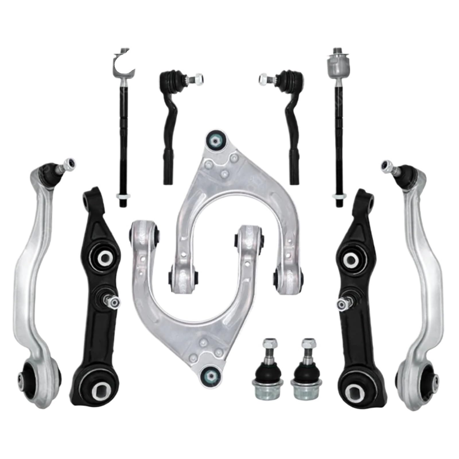 JJRFVBGT Querlenker Vorderachse Kompatibel Mit Benz Für W211 E500 E320 CLS500 2003 2004 2005 2006 2007 2008 2009 Vorderer Oberer Unterer Querlenker Spurstangen Aufhängungsverbindungssatz von JJRFVBGT