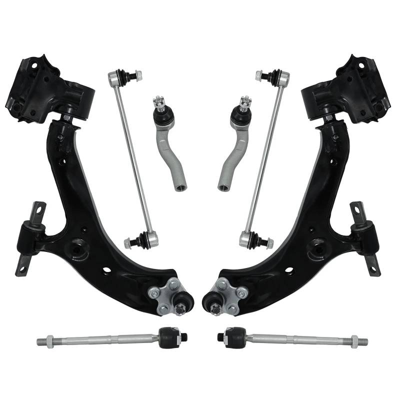 JJRFVBGT Querlenker Vorderachse Kompatibel Mit CR-V 2012 2013 2014 Vorderradlenkung Und Aufhängungssatz Querlenker Kugelgelenke Stabilisatoren Spurstangensatz MS601175 MS601174 von JJRFVBGT