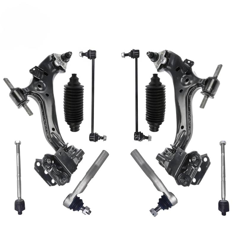 JJRFVBGT Querlenker Vorderachse Kompatibel Mit CR-V AWD FWD 2012 2013 2014 2015 2016, Vorderer Unterer Querlenker, Kugelgelenk, Stabilisator, Stabilisator, Federmanschetten-Kit MS601175 von JJRFVBGT