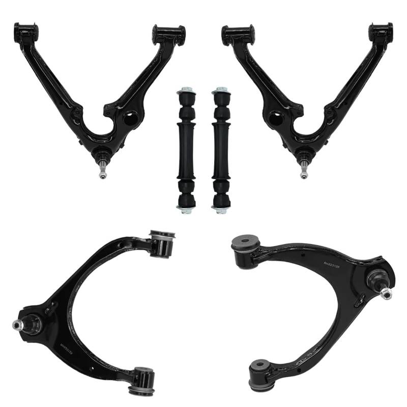 JJRFVBGT Querlenker Vorderachse Kompatibel Mit Chevrolet Für Silverado 1500 2016–2019 Für Suburban Für Tahoe 2017–2020, Vorderer Unterer Querlenker, Stabilisator, Spurstange von JJRFVBGT