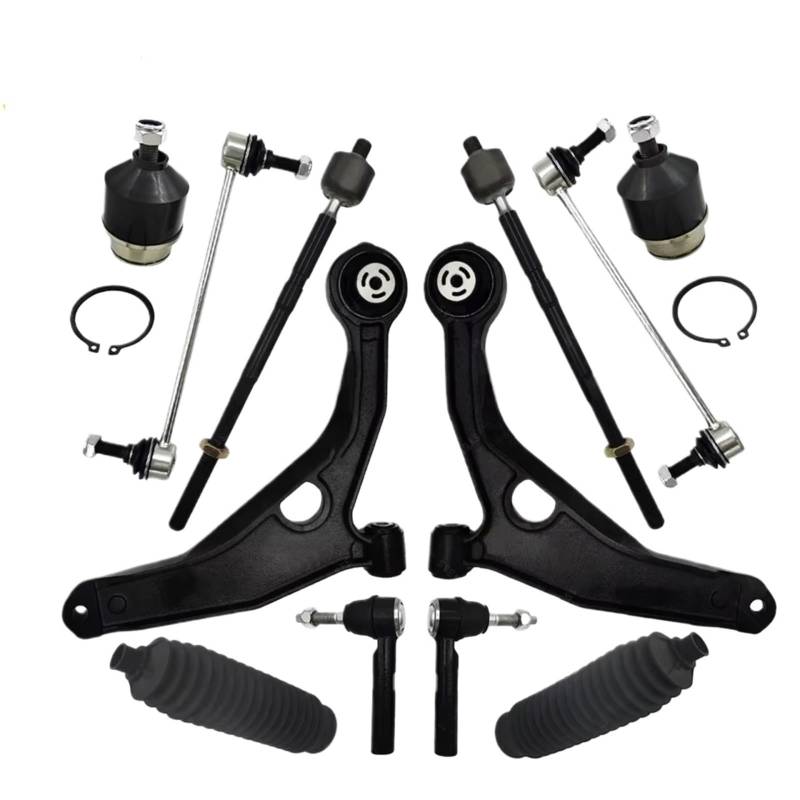JJRFVBGT Querlenker Vorderachse Kompatibel Mit Dodge Für Journey 2009 2010 2011 2012 2013 2014 2015, Aufhängungsquerlenker, Kugelgelenk, Stabilisator, Spurstangenkopf, Stabilisator-Verbindungssatz von JJRFVBGT