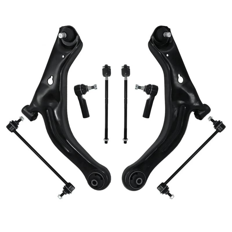 JJRFVBGT Querlenker Vorderachse Kompatibel Mit Ford Für Escape 2010 2011 2012, Vorderer Unterer Querlenker, Stabilisatorverbindung, Spurstangen, Aufhängungs-Querlenker, Spurstange K80400 K80399 von JJRFVBGT