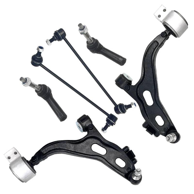 JJRFVBGT Querlenker Vorderachse Kompatibel Mit Ford Für Freestyle 2005 2006 2007 Vorwärtsaufhängungs-Querlenker Mit Kugelgelenken, Stabilisatorverbindung, Spurstangenkopf-Kits MS40147 von JJRFVBGT