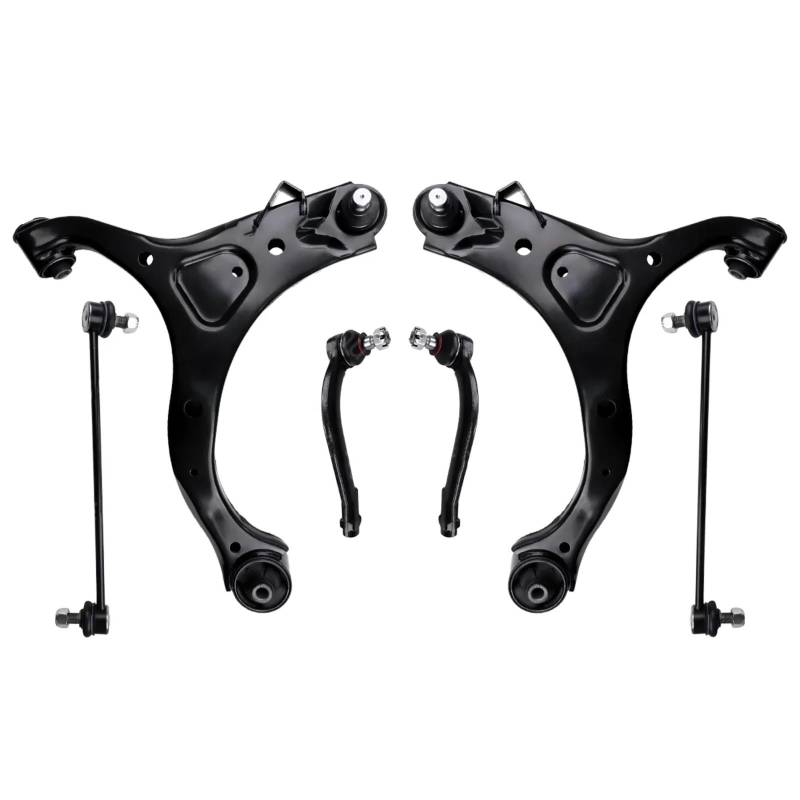 JJRFVBGT Querlenker Vorderachse Kompatibel Mit Hyundai Für Santa Fe 2007 2008 2009 2010 2011 2012, Vorderer Unterer Querlenker, Kugelgelenke, Stabilisatorverbindung, Querlenker, 6 Stück von JJRFVBGT