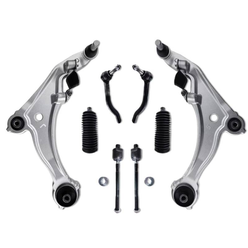 JJRFVBGT Querlenker Vorderachse Kompatibel Mit Nissan Für Maxima 2009 2010 2011 2012 2013 2014, Vorderer Unterer Querlenker, Stabilisator, Spurstangen, Endglied, Aufhängungsarme-Sets von JJRFVBGT